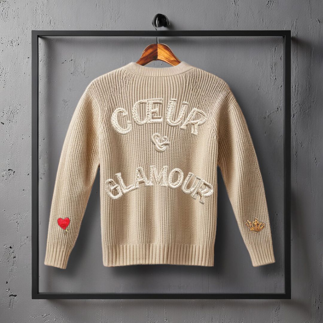 CŒUR STRICKPULLOVER BEIGE