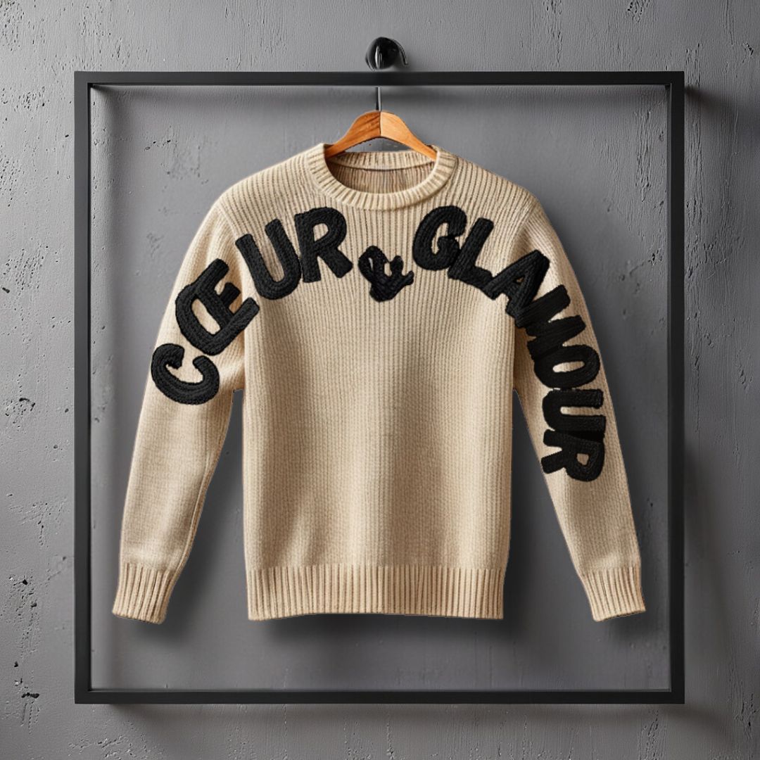 GLAMOUR STRICKPULLOVER BEIGE