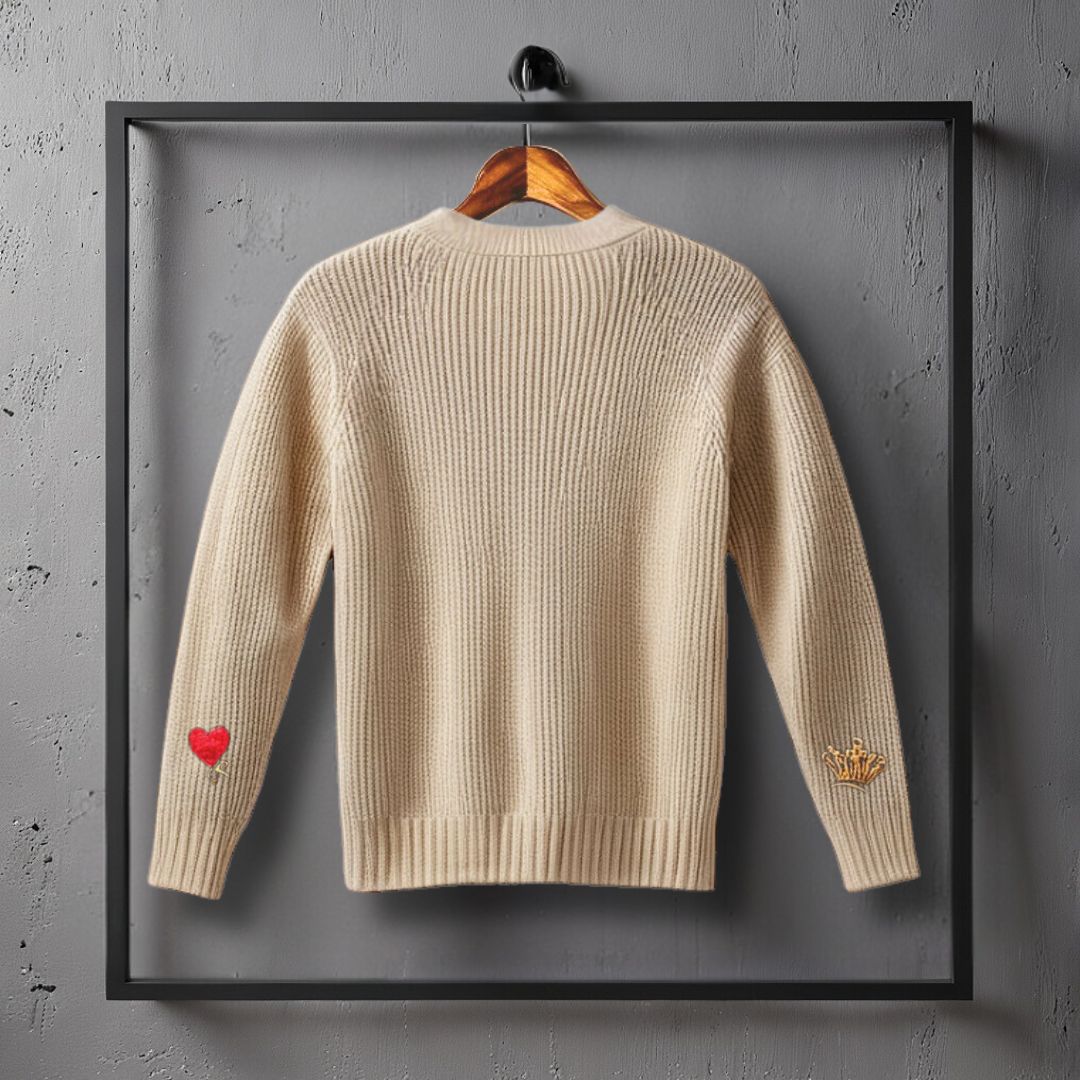 GLAMOUR STRICKPULLOVER BEIGE
