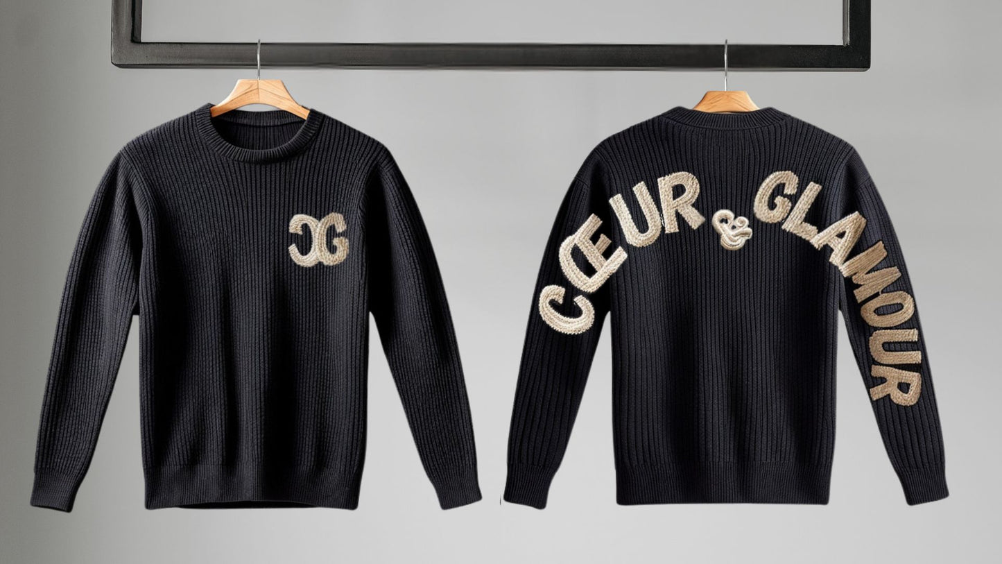 C&G SCWARZER STRICKPULLOVER