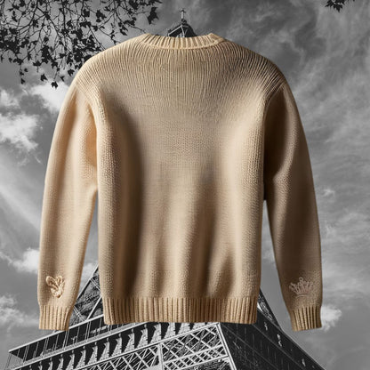 PARIS SCHWARZER STRICKPULLOVER