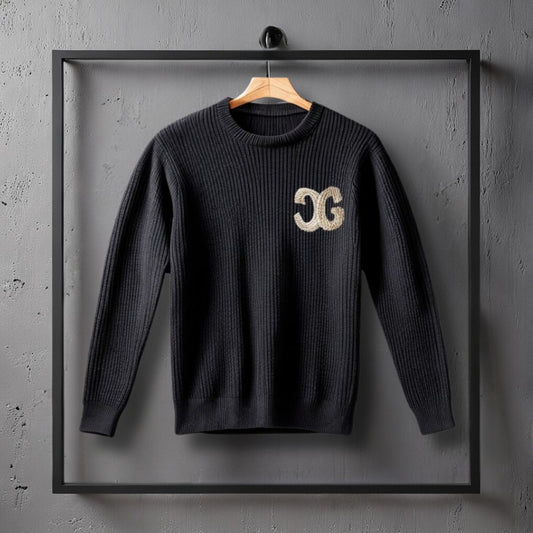 C&G SCWARZER STRICKPULLOVER