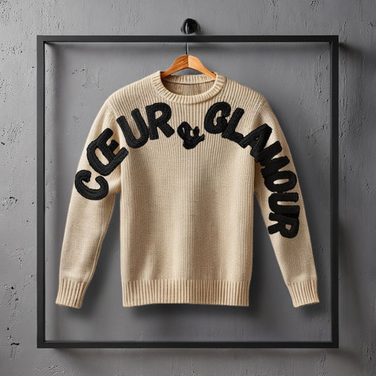 GLAMOUR STRICKPULLOVER BEIGE