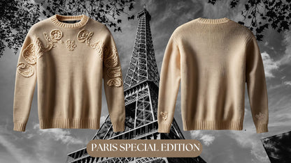 PARIS SCHWARZER STRICKPULLOVER